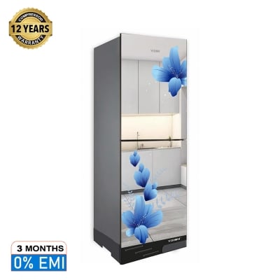 Picture of VISION Glass Door Refrigerator RE-252 Liter Vase G Magnolia Flower Bottom Mount
