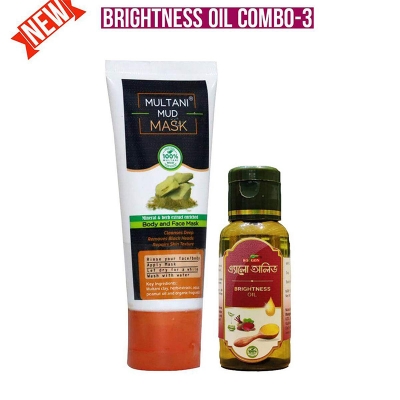 Picture of Rongon Brightness Oil 15ml and Multani Mud 80gm Combo