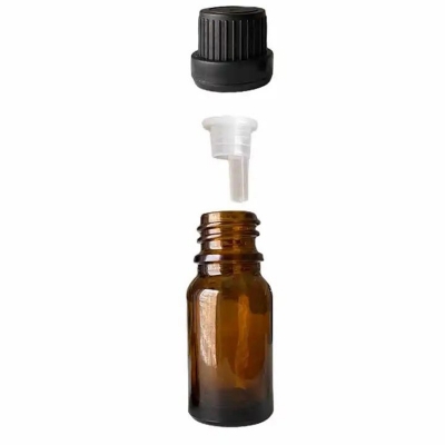 Picture of Empty Amber glass dropper bottle essential oil bottle 10ml amber glass essential oil bottle