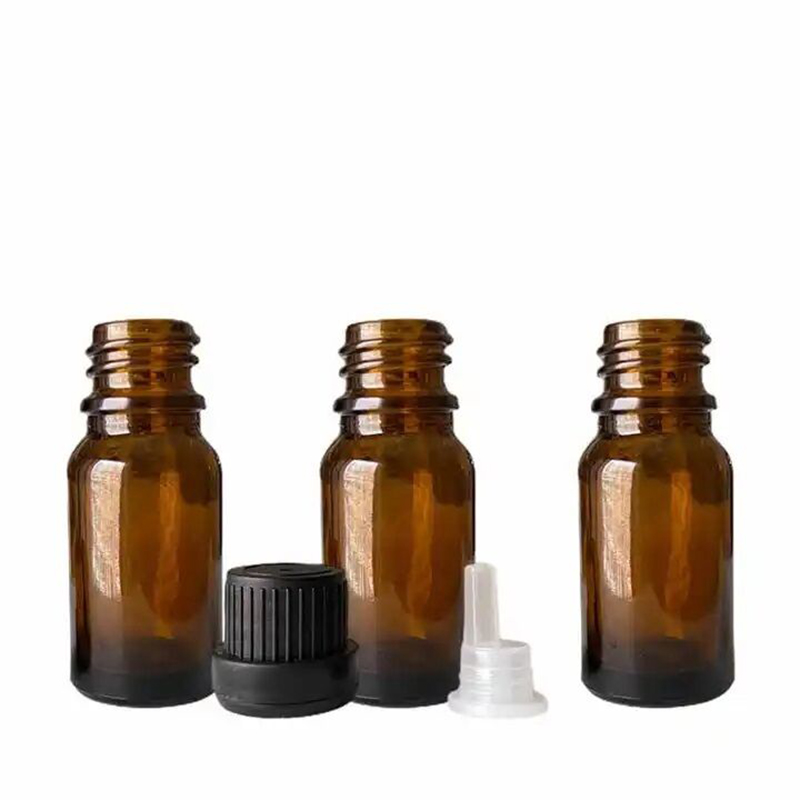 Picture of Empty Amber glass dropper bottle essential oil bottle 10ml amber glass essential oil bottle
