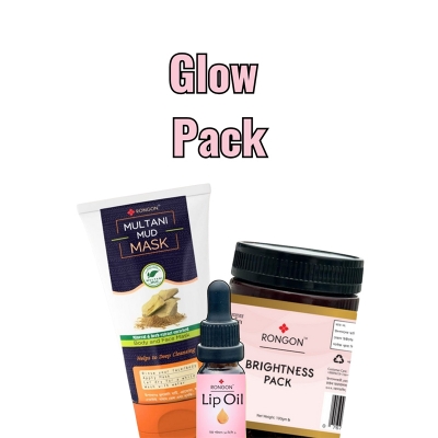 Picture of Glow Pack – Multani Mud Mask [(80g),Brightness Pack (100g) ,Lip Oil (10ml)]