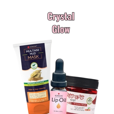 Picture of Crystal Glow [ Multani Mud Mask (80g) , Beetroot Bright Gel (100g), Lip Oil (10g)]