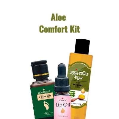 Picture of Aloe Comfort Kit [ Aloe Olive Oil (100g), Foot Oil (50g), Lip Oil (10g)]