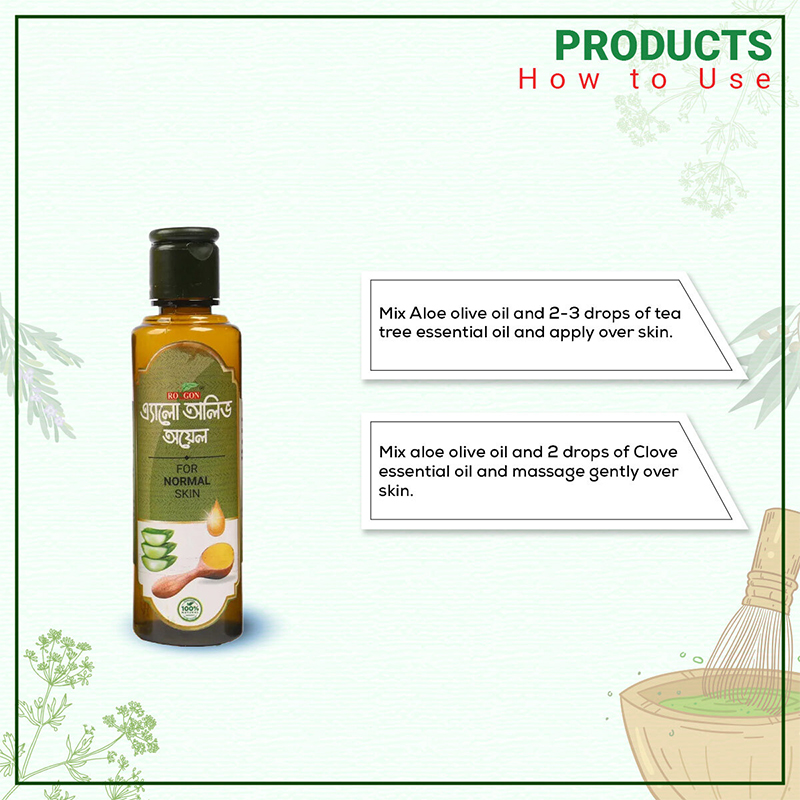 Picture of Rongon Herbals Aloe Olive Oil - 100ml