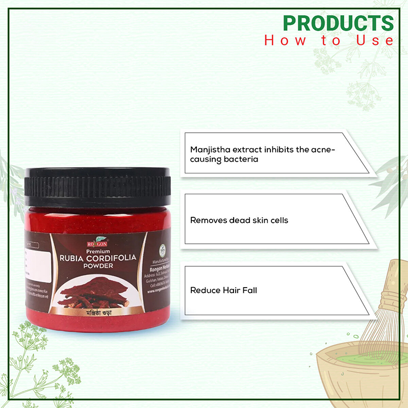Picture of Rongon Herbals-Rubia Cordifolia Powder 50gm Monjishtha Gura