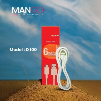 Picture of 65W Fast Charging Type-C Data Cable with Durable Design & 6 Months Warranty - MANGO D100 - White