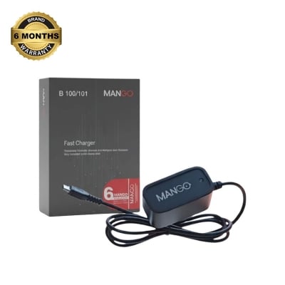 Picture of 2W Mobile Charger with Type B Cable | USB Travel Adapter for Android Phone with 6 Months Warranty | MANGO B100 - Black