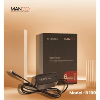 Picture of 2W Mobile Charger with Type B Cable | USB Travel Adapter for Android Phone with 6 Months Warranty | MANGO B100 - Black