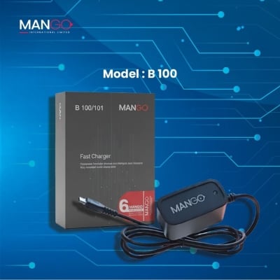Picture of 2W Mobile Charger with Type B Cable | USB Travel Adapter for Android Phone with 6 Months Warranty | MANGO B100 - Black