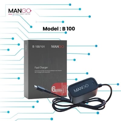 Picture of 2W Mobile Charger with Type B Cable | USB Travel Adapter for Android Phone with 6 Months Warranty | MANGO B100 - Black