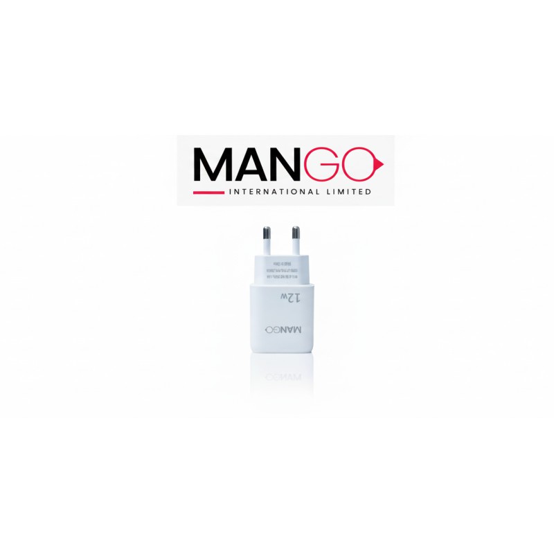 Picture of 12W Mobile Charger with Type-B Cable | Safe Fast Charging Adapter with 6 Months Warranty | MANGO P200 - White