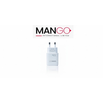 Picture of 12W Mobile Charger with Type-B Cable | Safe Fast Charging Adapter with 6 Months Warranty | MANGO P200 - White