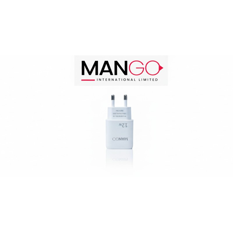Picture of 12W Mobile Charger with Type-B Cable | Safe Fast Charging Adapter with 6 Months Warranty | MANGO P200 - White