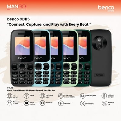 Picture of Benco GB115 Feature Phone (Button Phone) - Black