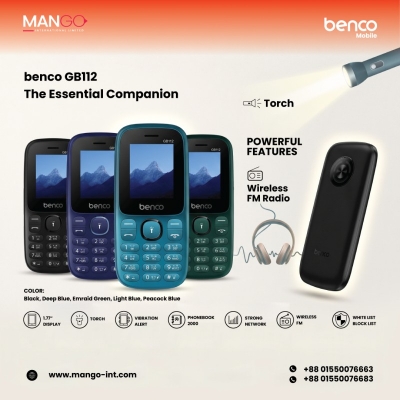 Picture of Benco GB112 Feature Phone (Button Phone) - Black