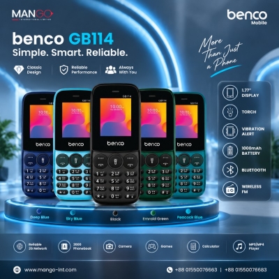 Picture of Benco GB114 Feature Phone (Button Phone) - Black