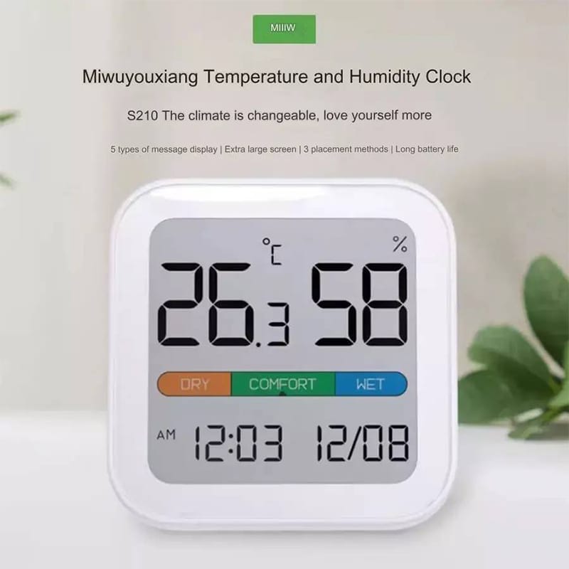 Picture of Xiaomi MIIIW Comfort Temperature and Humidity Clock S210 - White