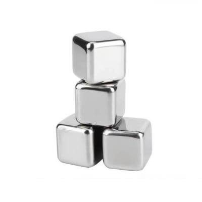 Picture of Circle Joy Stainless Steel Ice Cubes 4 Pices - White