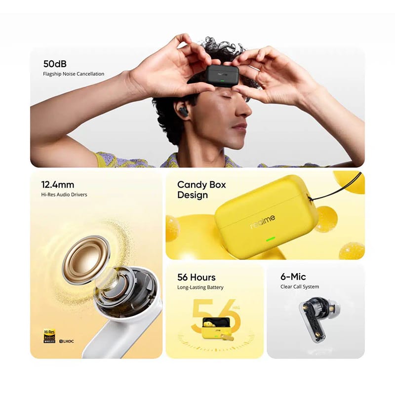 Picture of Realme Buds T500 Pro ANC TWS Earbuds