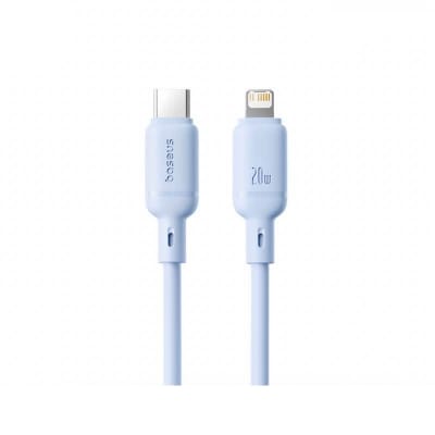 Picture of Baseus Cable For Iphone 14 13 12 11 Series Type-c to Lightning PD 20W Silky Series Fast Charging Galaxy - sky blue