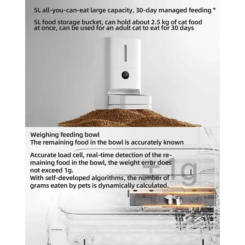 Picture of Xiaomi Mijia Smart Pet Feeder 2 HD-Large Screen - 2.5 kg
