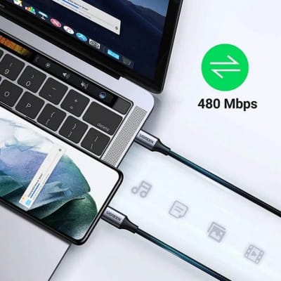 Picture of UGREEN US261 USB Type-C to Type-C Charging & Data Cable – 50150 - Black