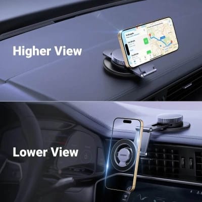 Picture of UGREEN Magnetic 360 Rotatable Retractable Car Phone Holder Metal 45577 - Black