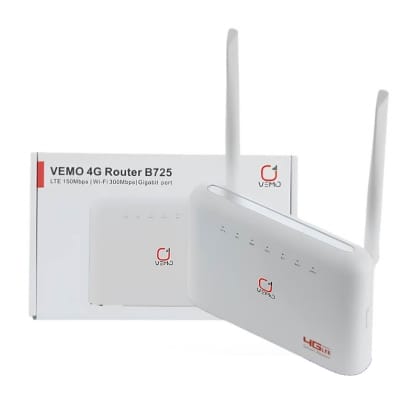 Picture of VEMO B725 CPE 4G Wi-Fi Router with Sim Card Slot - White