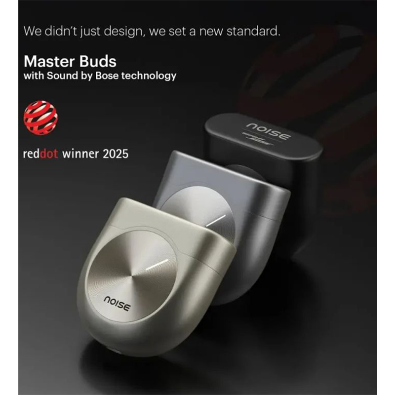 Picture of Noise Master Buds with BOSE Sound, 49dB ANC, 44H Battery, 6-Mic ENC - Black