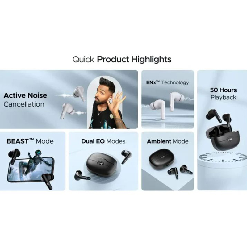 Picture of boAt Airdopes Unity ANC True Wireless Earbuds - Black