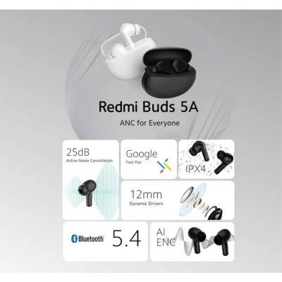 Picture of Redmi Buds 5A (Active) ANC Earbuds - Black