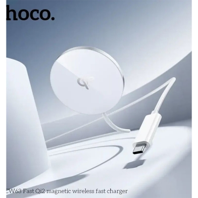 Picture of Hoco CW63 Max 15W Fast Qi2 Magnetic Wireless Fast Charger - White