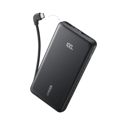 Picture of Anker Zolo 10000mAh 22.5W Power Bank with Built-in Type-C Cable - Black