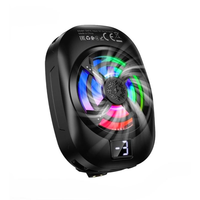 Picture of Hoco GM76 Blue Diamond Mobile Phone Cooler - Black