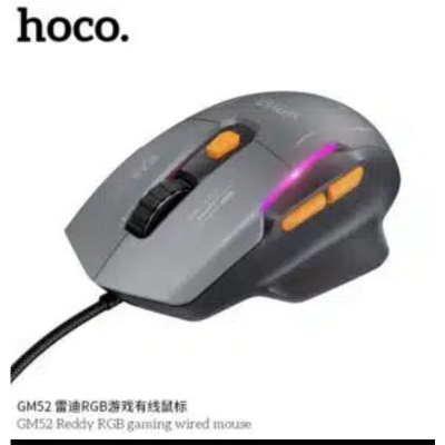 Picture of Hoco GM52 Reddy RGB Gaming Wired Mouse - Black