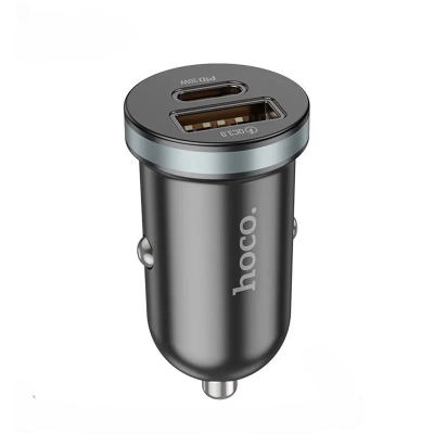 Picture of Hoco DZ19 PD30W+QC3.0 Dual Port Car Charger - Black