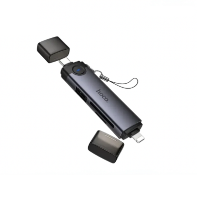 Picture of HOCO HB56B Victory 3-in-1 Type-C Lightning Card Reader with OTG