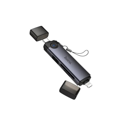 Picture of HOCO HB56B Victory 3-in-1 Type-C Lightning Card Reader with OTG