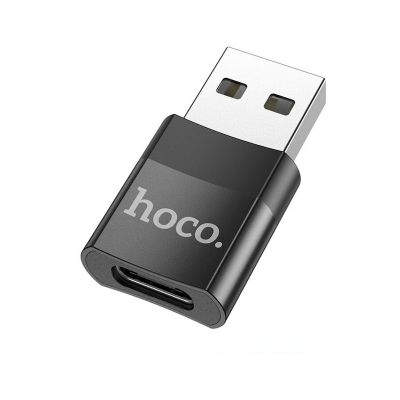 Picture of Hoco USB Male to USB-C Female OTG Adapter UA17 - Black