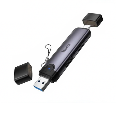 Picture of HOCO HB56 Victory 3-in-1 USB & Type-C Card Reader with OTG (SD/TF + USB Flash)