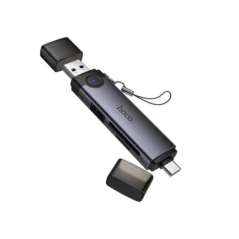 Picture of HOCO HB56 Victory 3-in-1 USB & Type-C Card Reader with OTG (SD/TF + USB Flash)