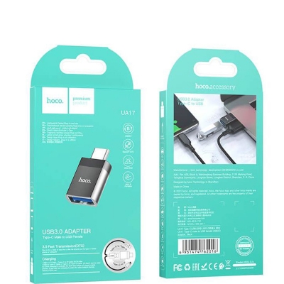 Picture of Hoco UA17 Type C to USB Adapter - Black