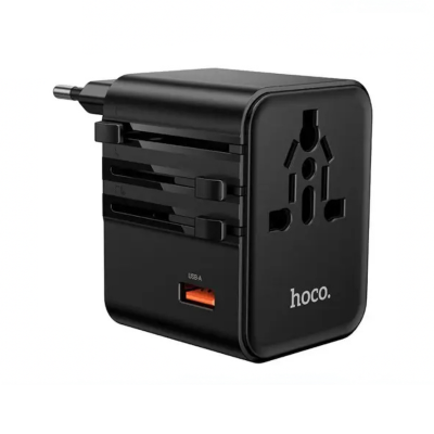 Picture of Hoco AC31 USB-C PD 25W Global Universal Travel Adapter - Black