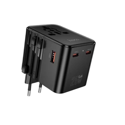 Picture of Hoco AC31 USB-C PD 25W Global Universal Travel Adapter - Black