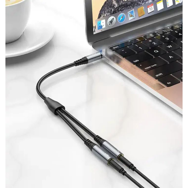 Picture of Hoco UPA21 Audio Adapter Cable For 3.5mm Female to 3.5mm 2 Male