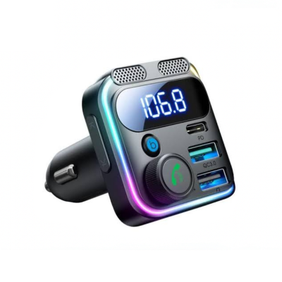 Picture of Joyroom JR-CCB01 81W Dual-Mic Car Wireless FM Transmitter - Black