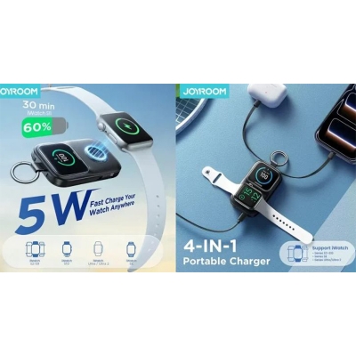 Picture of JOYROOM JR-W19 5000mAh Portable Watch Wireless Charger - Black