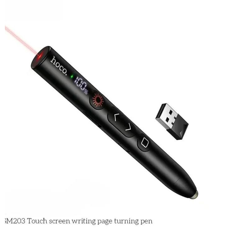 Picture of HOCO GM203 Presentation 2-in-1 Laser Points Wireless Slide Control - Black