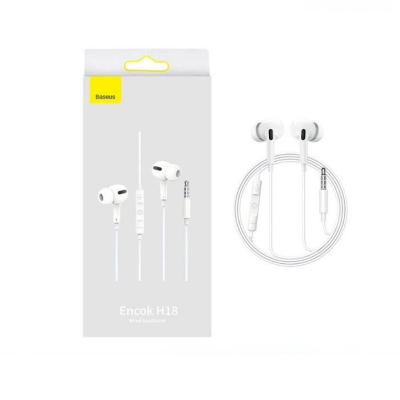 Picture of Baseus Encok H18 Wired Earphone - White