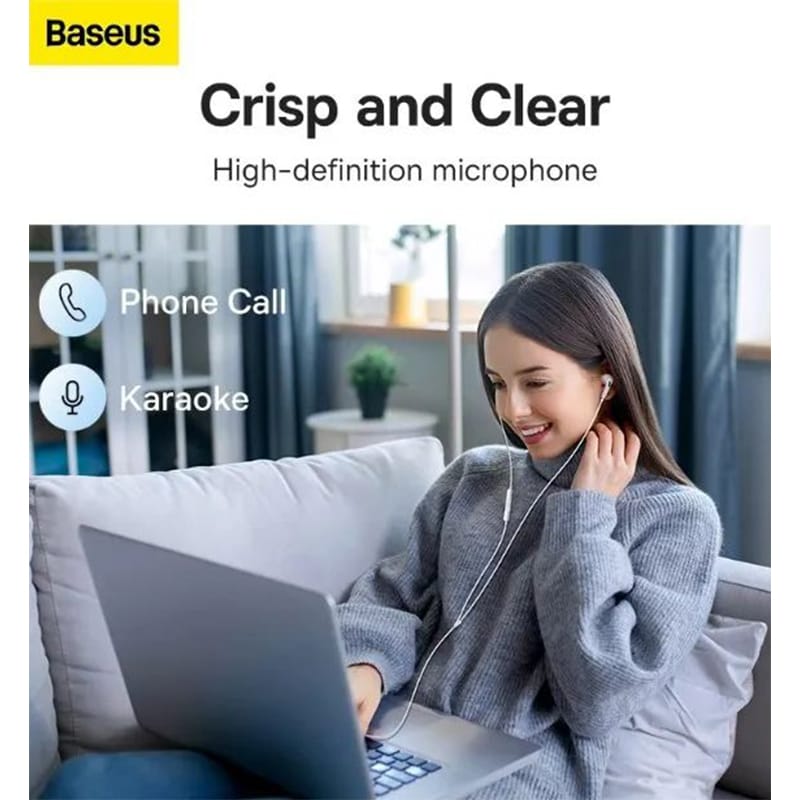 Picture of Baseus Encok H18 Wired Earphone - White